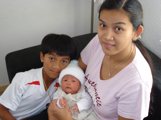 kleine Thai Familie