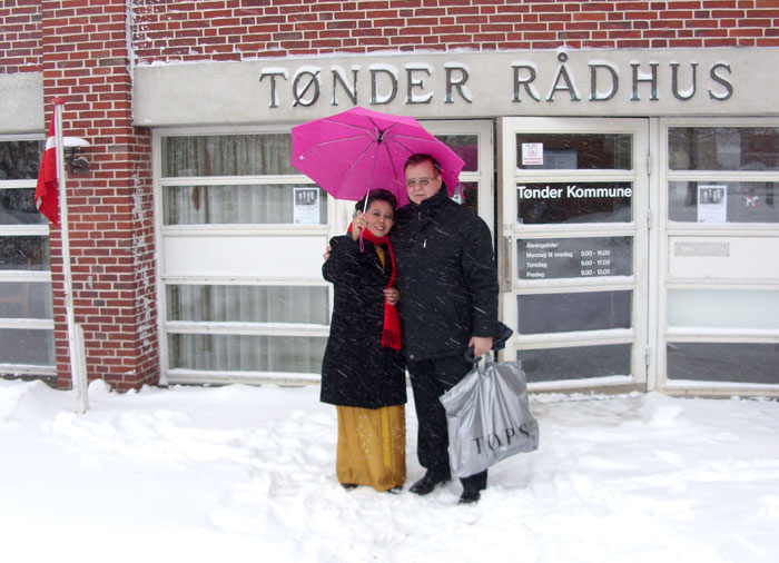 Achim und Somthawin haben in Dänemark geheiratet.