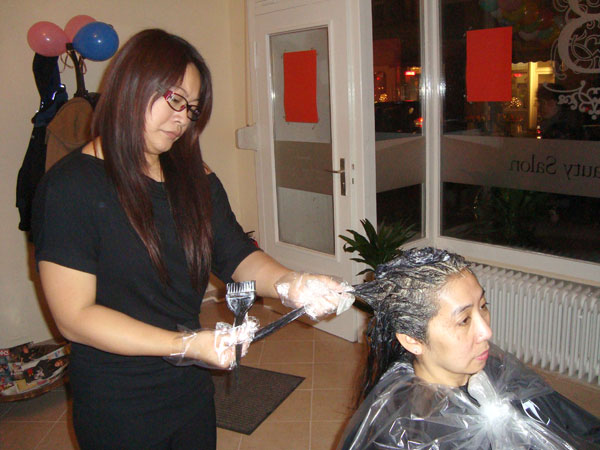 Die Chefin bei der Arbeit