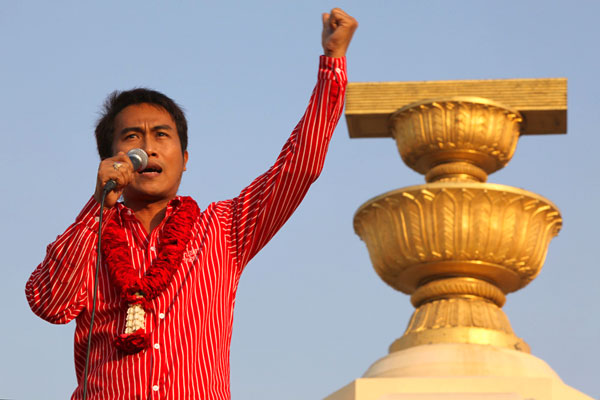 Protest Demo der sogenannten Rothemden - UDD - in Bangkok