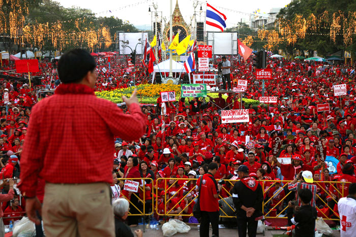 Protest Demo der sogenannten Rothemden - UDD - in Bangkok