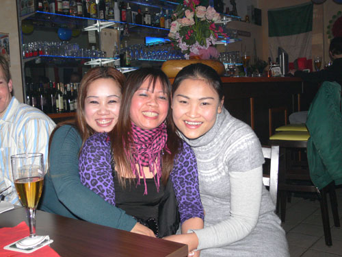 May, Noky und Gee, v.l.