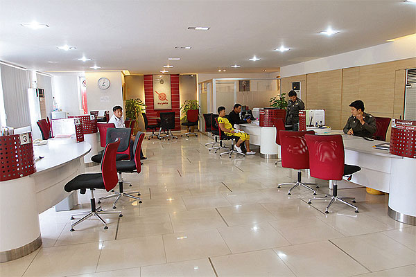 Schickes Polizeirevier in Bangkok