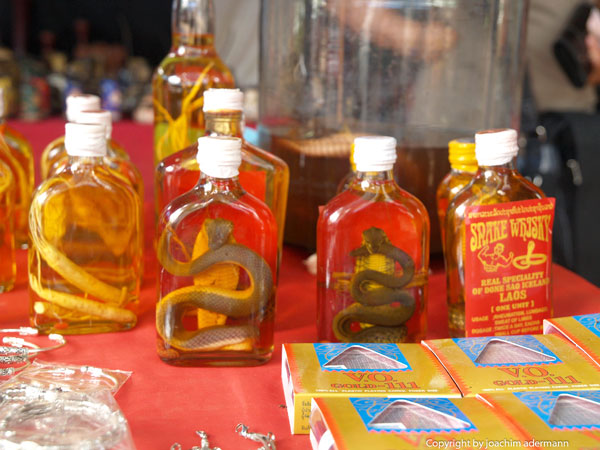 Auf dem Markt in Laos am Goldenen Dreieck