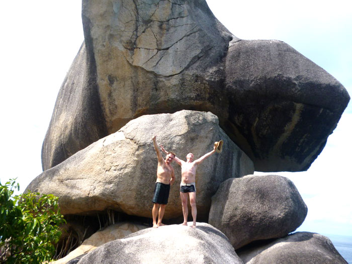 Jau, Franky mit seinem Kumpel auf Ko Similian