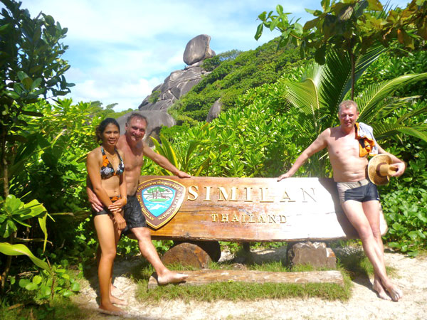 Weau, Franky und sein Freund auf Ko Similian