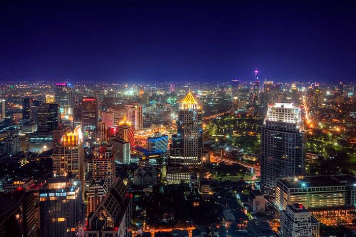 Blick vom BANYAN-TREE-Hotel....