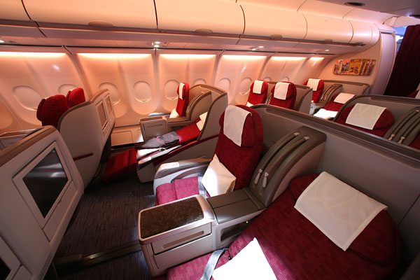 Die Business Class der QATAR Airways