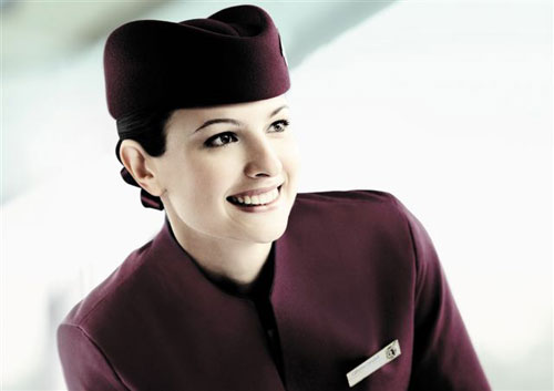 Stewardess der QATAR Airways