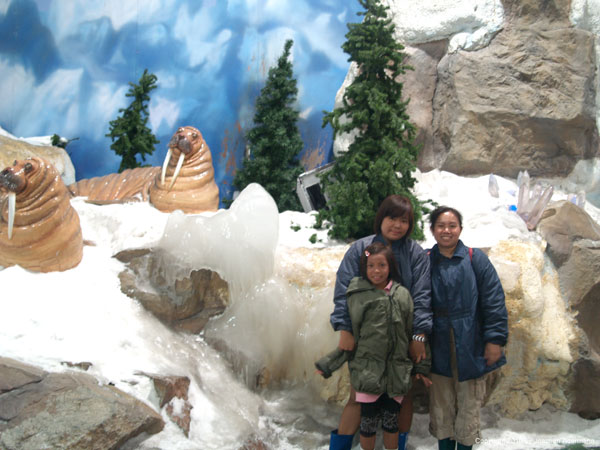 Schneelandschaft in der Dream World in Bangkok