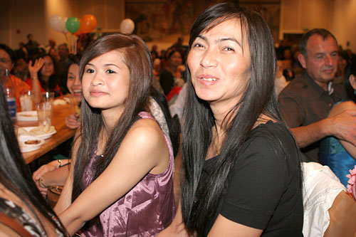 Frohe Gesichter auf dem Song Fang Khong Sommerfest