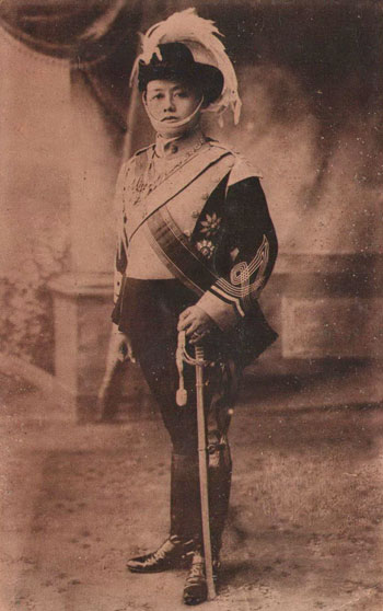 König Vajiravudh - Rama VI. auf einer seltenen Postkarte von 1917