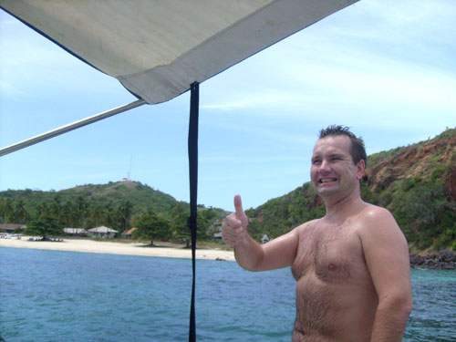 Jan, der Norweger, fühlte sich auf Dieters Kahn pudelwohl.