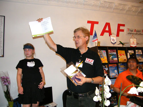 Bernd von Sa sehr ernst bei der Tombola