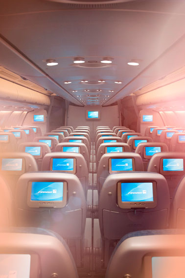 In der Tourist Class einer Finnair A330