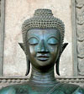 Bronzener Buddha in Vientiane