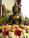 Kleiner Buddha im Wat Buddhavihara Berlin